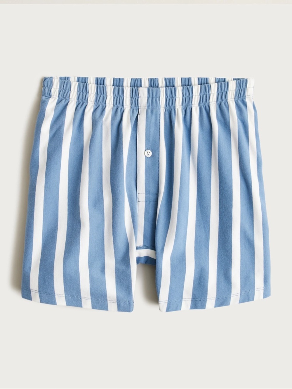 J.Crew Stretch Knit Boxer Short in Blue & White Stripe Size Large